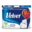 TOALETNÍ PAPÍR VELVET 3-VR. WHITE 12 KS 
