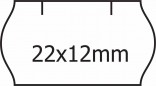 ETIKETY 22x12 CONTACT BÍLÁ 1500 ks 