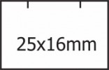 ETIKETY 25X16 CONTACT BÍLÁ 1125 ks 